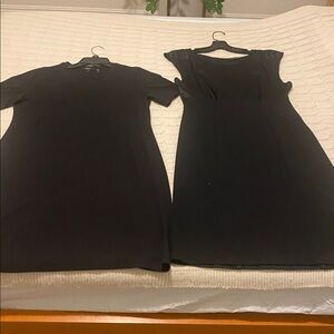 Set of Two Theory Classic Black dresses.